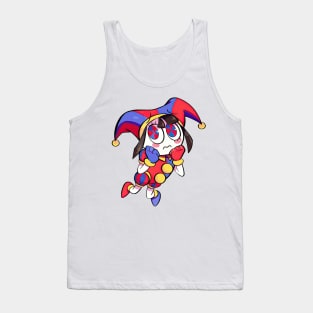 Pomni concerned the amazing digital circus character Tank Top